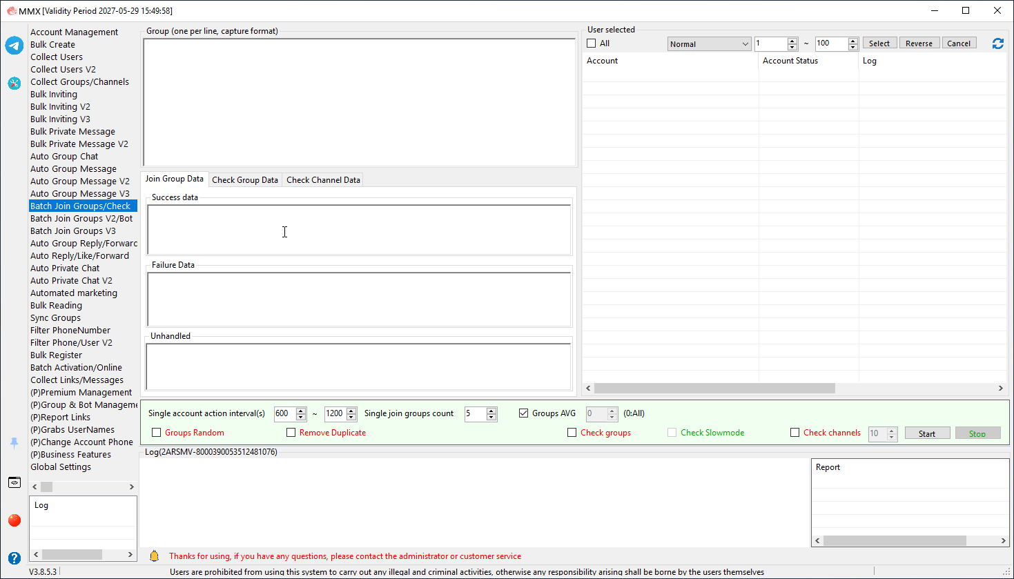 Batch Join Groups/Check