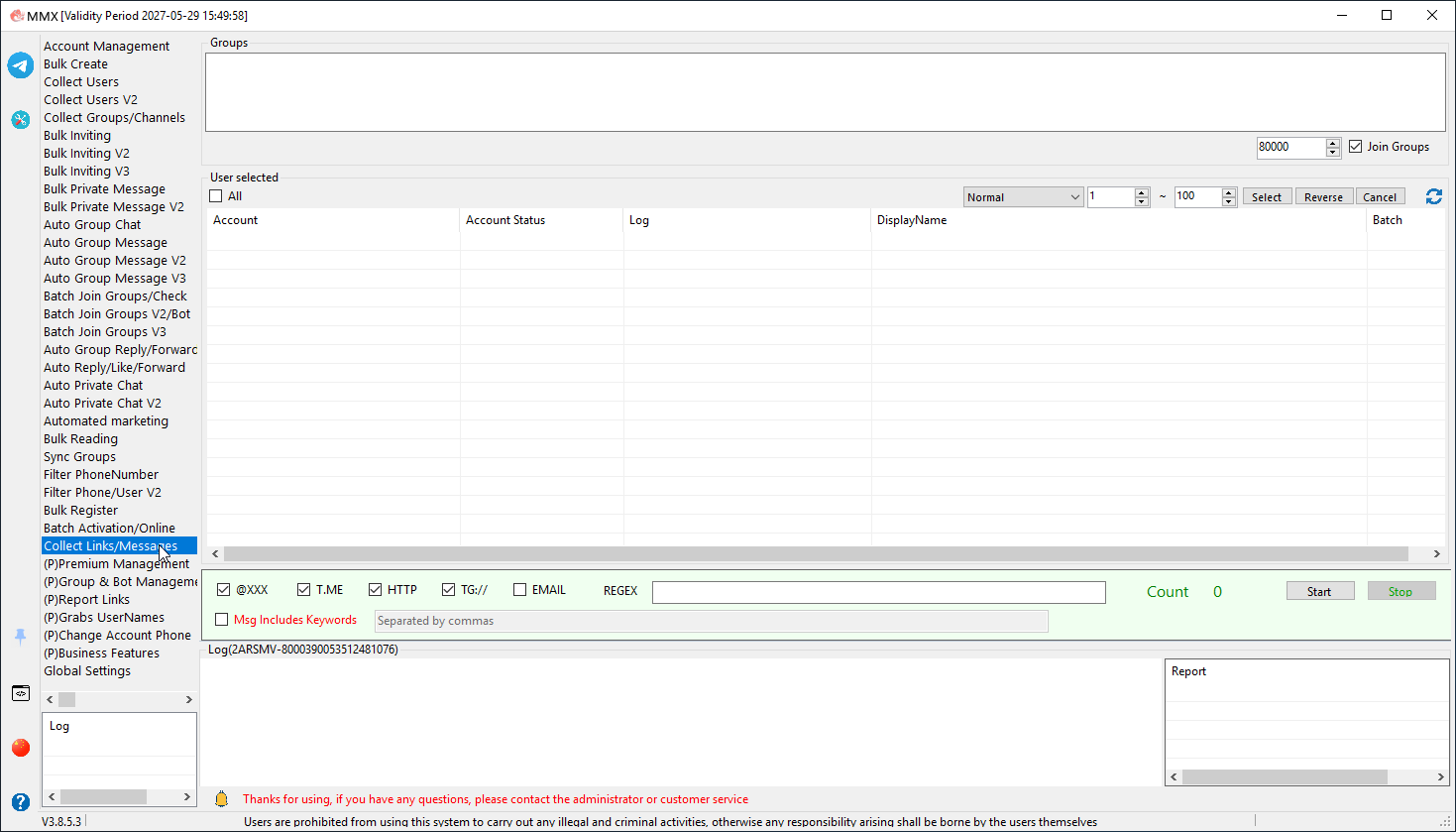 Collect Links/Messages